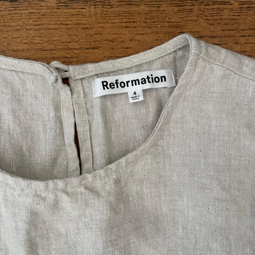 Reformation Naomi Linen Belted Jumpsuit Size 4